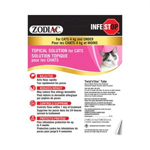 ZODIAC - INFESTOP - CHAT MOINS DE 4 KG