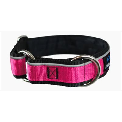 NAHAK COLLIER NYLON REMB RÉFL - ROSE FLUO - LARGE